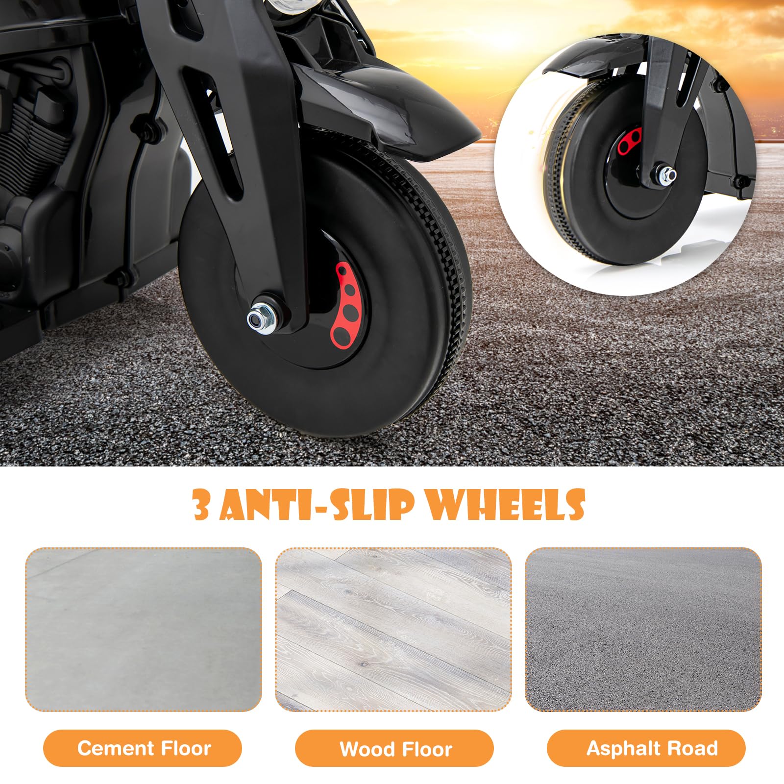 INFANS Kids Motorcycle, 6V Electric Ride on Car with Automatic Bubble Function for Children, Toddler Ages 3+