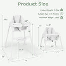 INFANS 4 in 1 Baby High Chair, Convertible Highchair for Babies and Toddlers, Infant Feeding Highchairs with Removable Tray Adjustable Footrest
