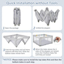 INFANS Foldable Baby Playpen with Mat, Large Baby Play Yard for Infant with 50 Ocean Balls, Fence Toddler Activity Center