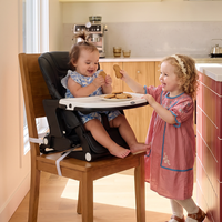 INFANS 4 in 1 High Chair–Booster Seat, Convertible Highchair, Installation-Free,Simple Fold for Baby, Infant& Toddler